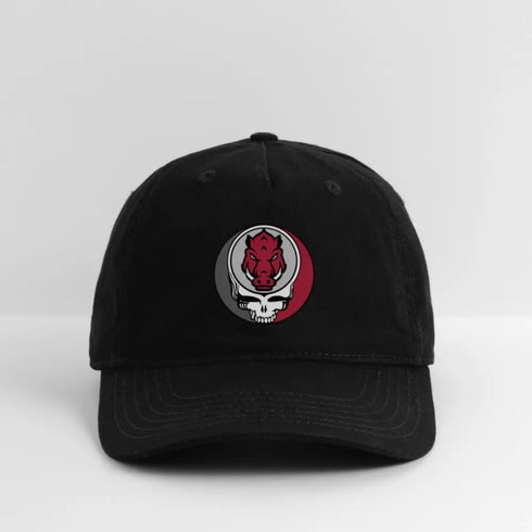 University of Arkansas Grateful Dead Stealie Dad Hat - black